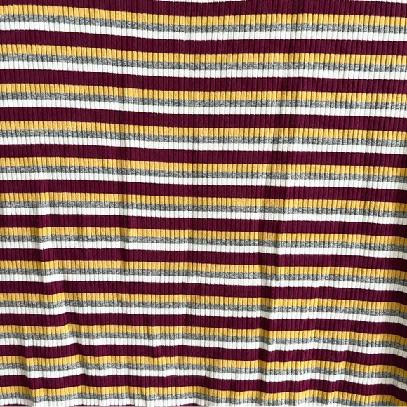 LOFT Petite Stripe Midi Split Dress - Picture 9 of 10